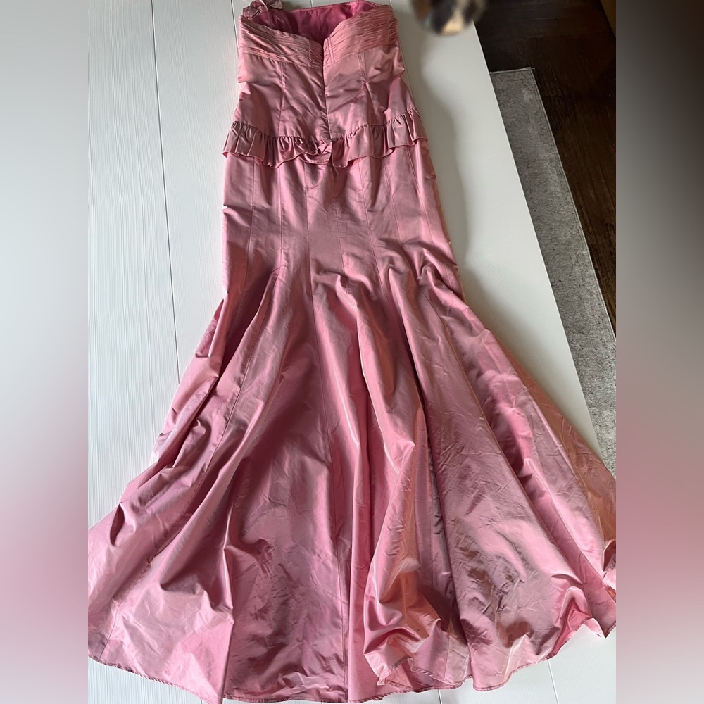 TERI Jon Pink tafeta gown made by Richie Freman. Size 8